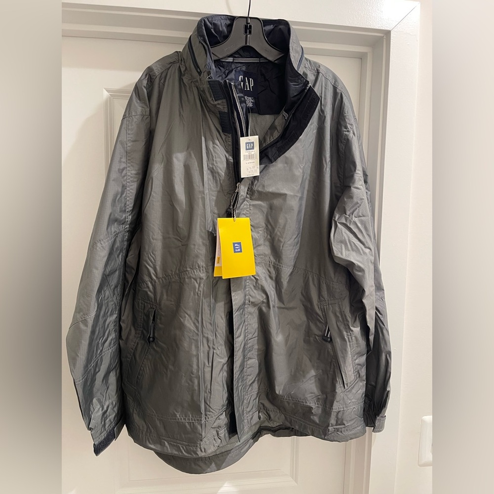 GAP Jacket NWT Windbreaker Vintage The Inline Breaker Streetwear Size L Gorpcore